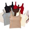 Early Autumn Slimming Square Neck Vest with Chest Pads - Warm and Versatile Innerwear