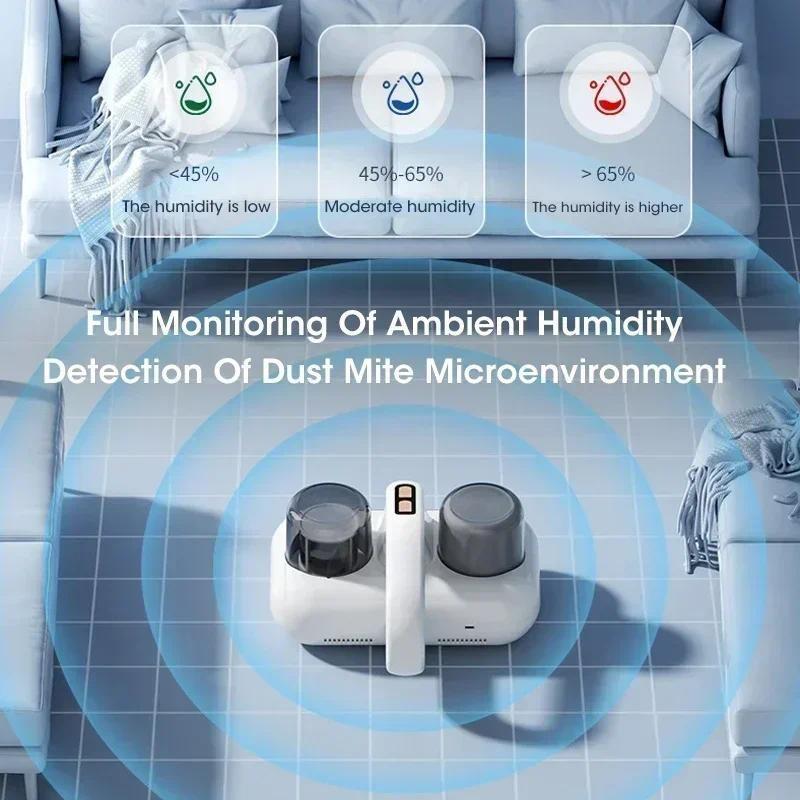 10000PA Wireless Remover Double-cup Mite Remover Strong Suction Intelligent Ultraviolet Disinfection Vacuum Cleaner