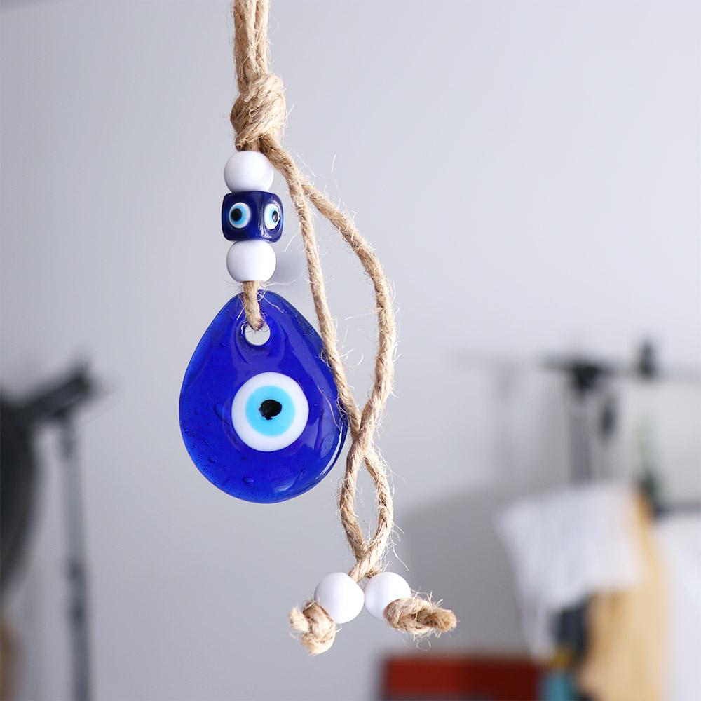 Eye Car Ornaments Evil Blue Eye Pendant Twine Drop Pendant Interior Accessories Car Key Pendants