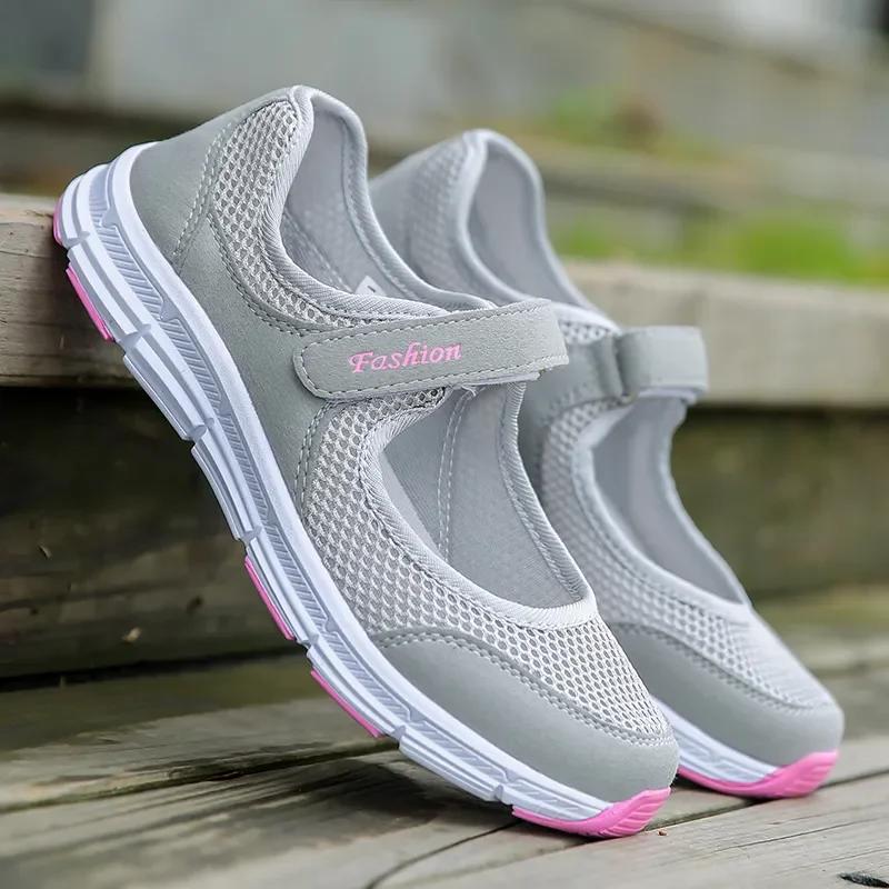 Fashion Women Shoes Breathable Vulcanized Shoes White ZapaWomen Sneakers Fashion Breathable Mesh Casual Walking Shoes Women Work Shoe