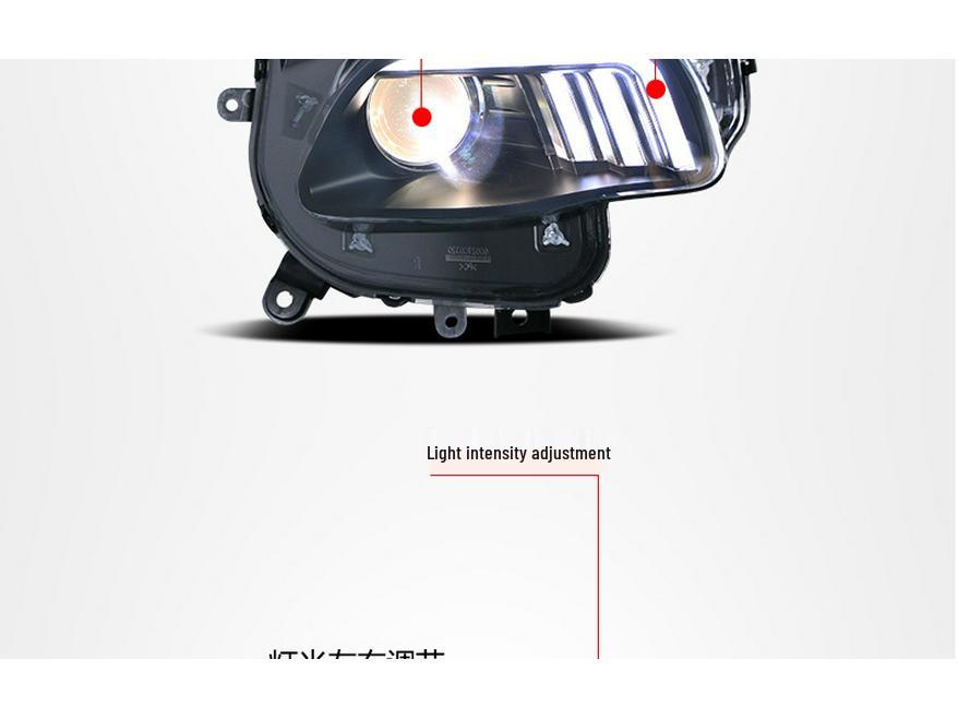 LED Headlight Assembly with Angel Eye DRL for Jeep Cherokee (2014-2018) - Mustang Style