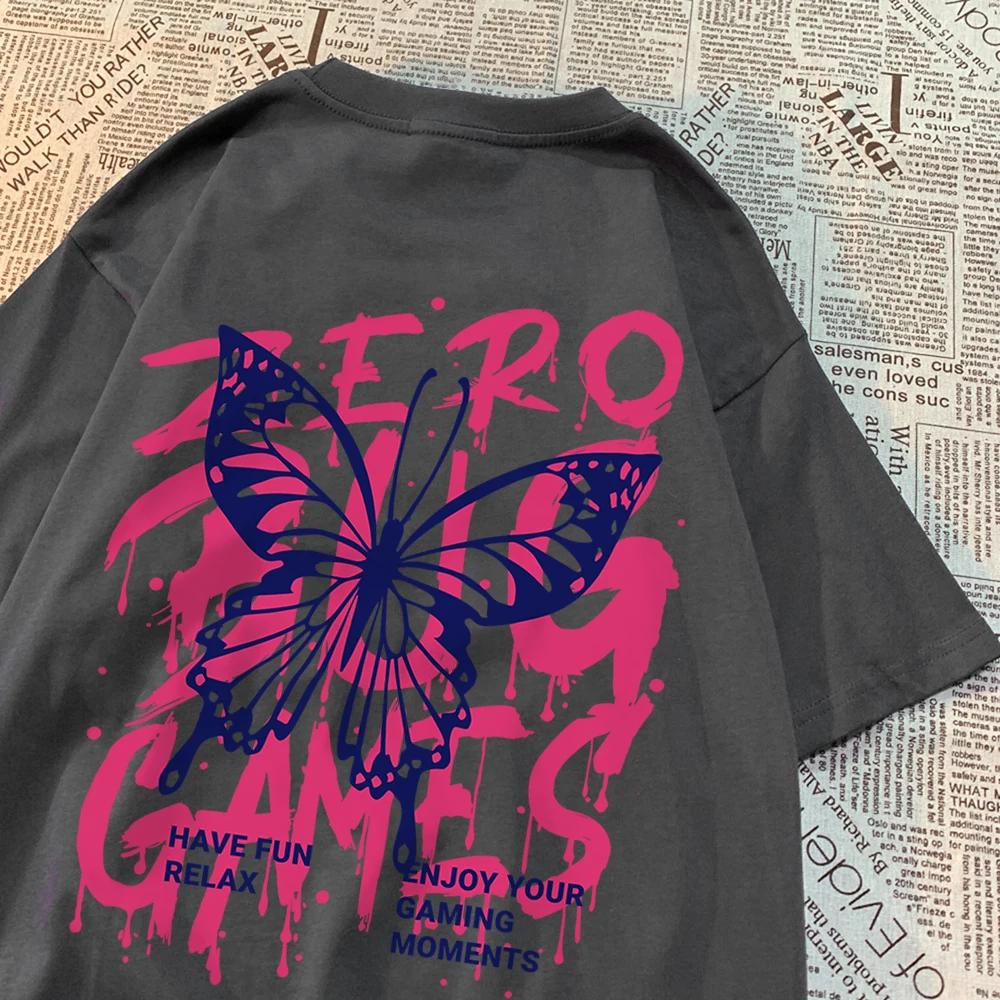 Habe Fun Relax Zero Games T Shirt Men Women Cotton Summer Tops Fashion Streetwear Hip Hop Breathable T-Shirt Crewneck New Tshirt