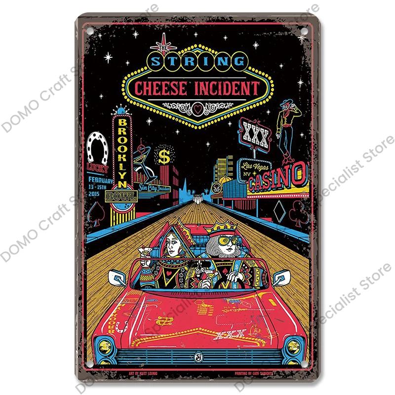 Vítejte v Las Vegas Plaque Plechové cedule Vintage Nevada Casino Kovový plakát Nástěnná dekorace pro Bar Club Man Cave