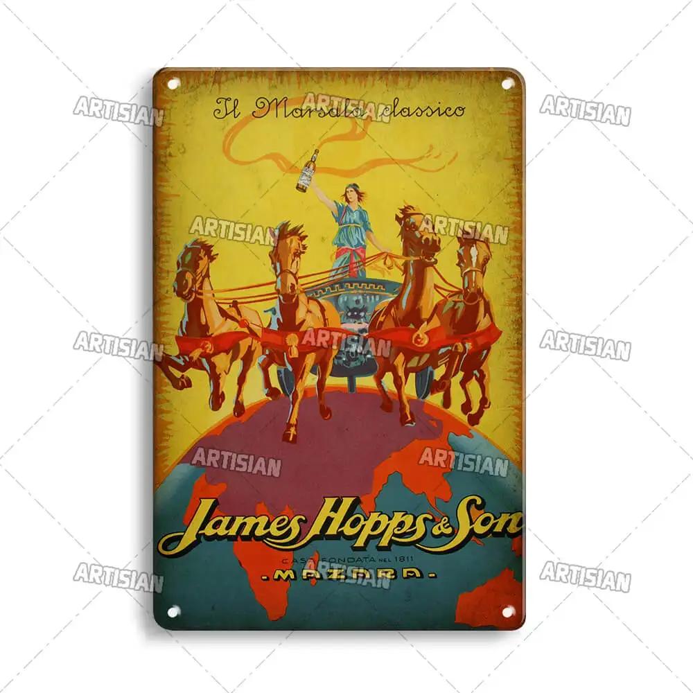 ARTISAN Retro Wein Metallschild Dekoposter Alkohol Wand Metall Blechschild Werbung Wanddeko Man Cave Club Metallplakette