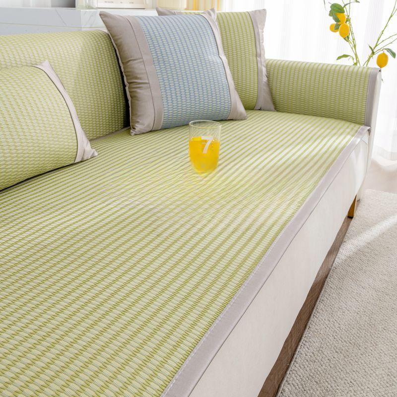 Sofa Cushion Schoenoplectus Trigueter Palla Straw Mat Seat Cushion for Summer Summer Sofa Towel Cover Summer Cooling Mat