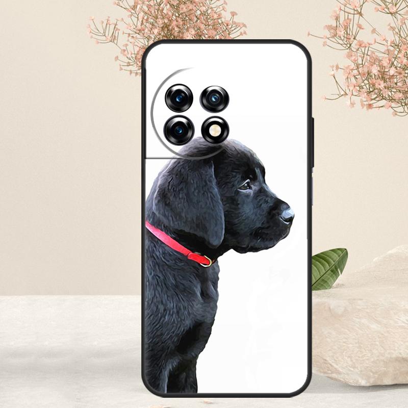Black Labrador Dog Case For OnePlus 15 R 13 13T 13R 12 12R 11 10T 8T 9 10 Pro Nord 5 CE 4 2 3 Lite N20 N30 Cover