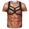 Zabawna koszulka z nadrukiem 3D Muscle Body Męskie ubrania projektanta Streetwear Krótki rękaw Top Tees Brzydkie włosy na klatce piersiowej T-shirt Odzież