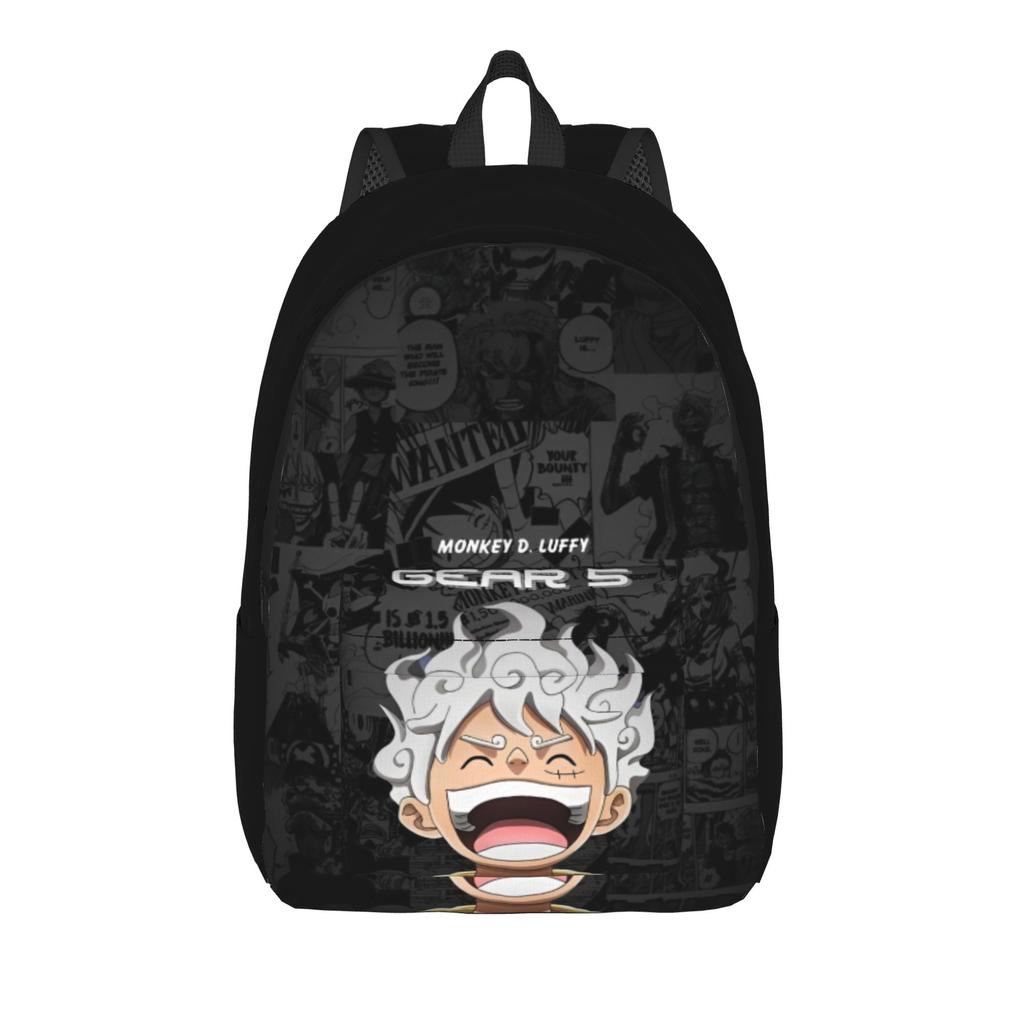Monkey D. Luffy One Piece Fashion Backpack with Pocket Student Work  Daypack for Men Women College Canvas Bags