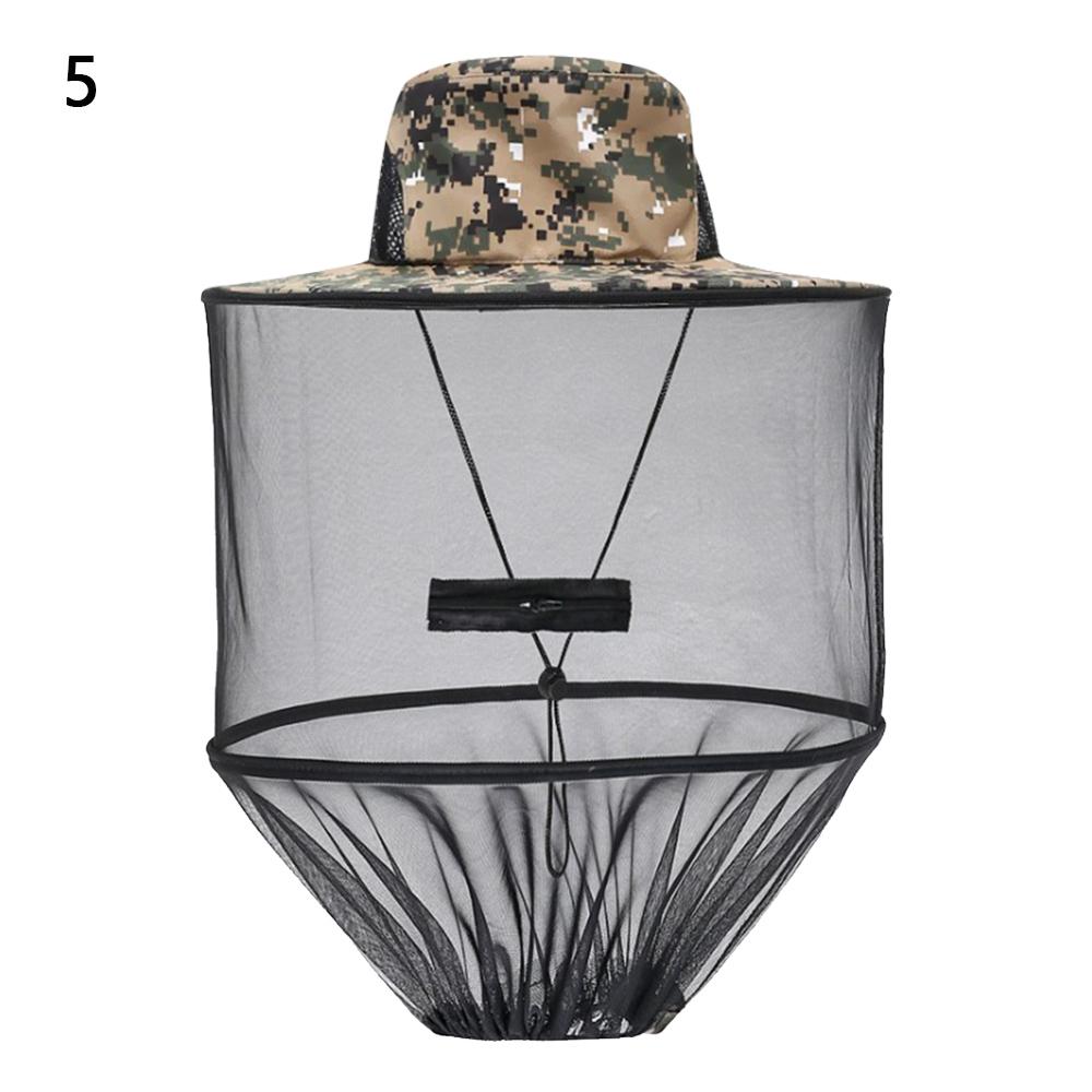 Unisex Bucket Hats Foldable Mosquito Hat With Hidden Net Mesh Repellent Insect Bee Protection Outdoor Sunscreen Fishing Cap
