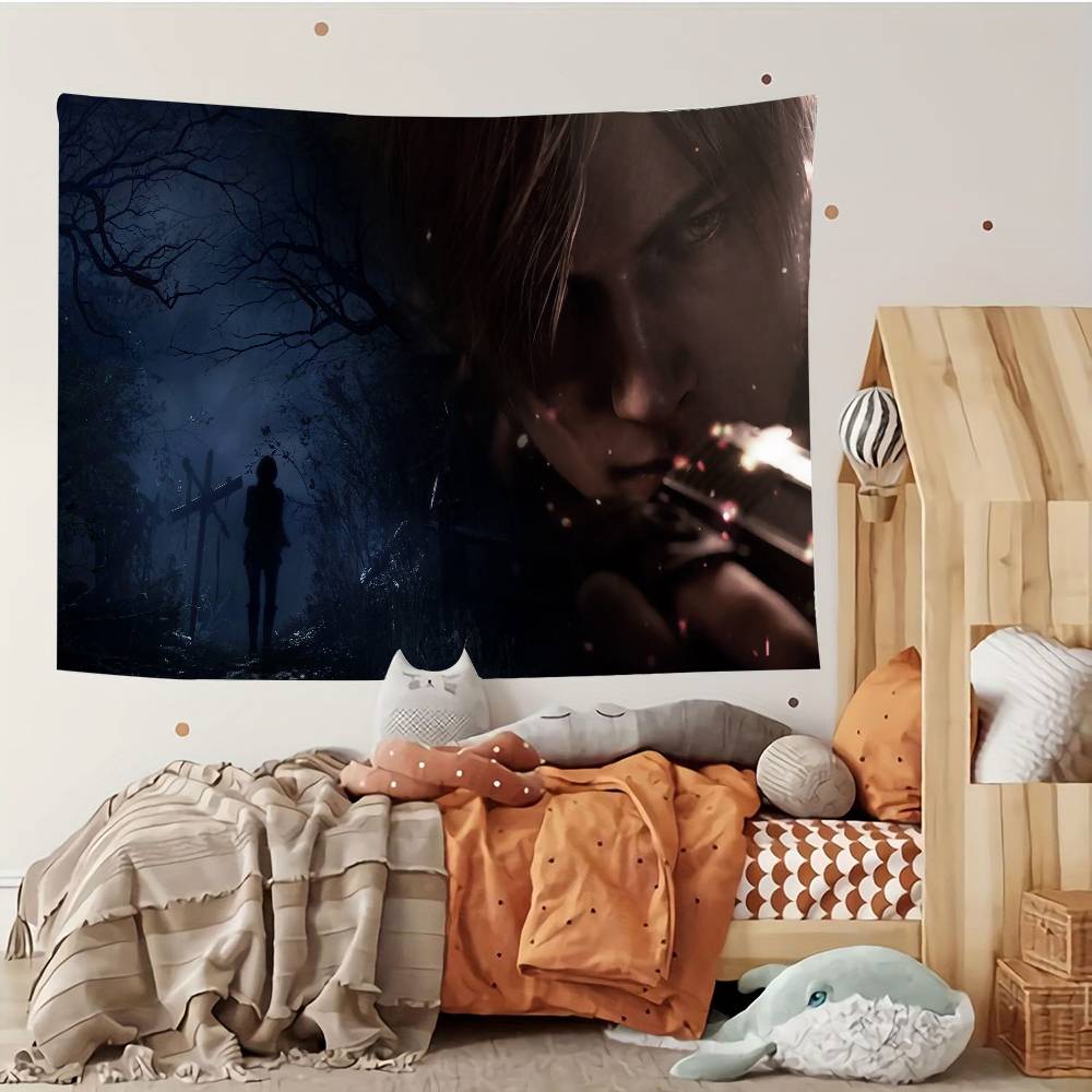 RResident Leon Kennedy Evil Tapestry Customizable Tapestries Of Various Styleswall Hangings Celebrity Printing Wall Hangings