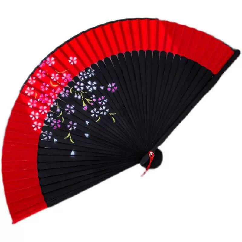 Ancient-Style Folding Fan, Chinese-Style Folding Fan, Smooth Opening and Closing, Retro Summer Classical Hanfu Cheongsam Small Folding Fan