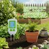 Mcbazel 5-in-1 Soil Moisture Meter, Digital Soil Meter with pH/Temperature/Humidity/Light Measurement Functions, Dual Detection Probe, Digital Plant M