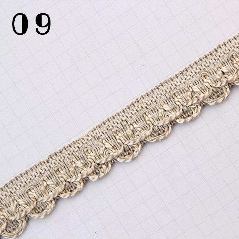 16.5 Meter 2.5cm Braid Lace Trim Edge Curtain Sofa Clothes Decor Lace Ribbon Polyester Furniture Upholstery DIY Crafts