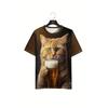 Summer Men's T-shirt Fashion Personality Animal Pattern 3D Print Casual Loose Outdoor Boy Short Sleeve Tees Top Pullover Clothing
