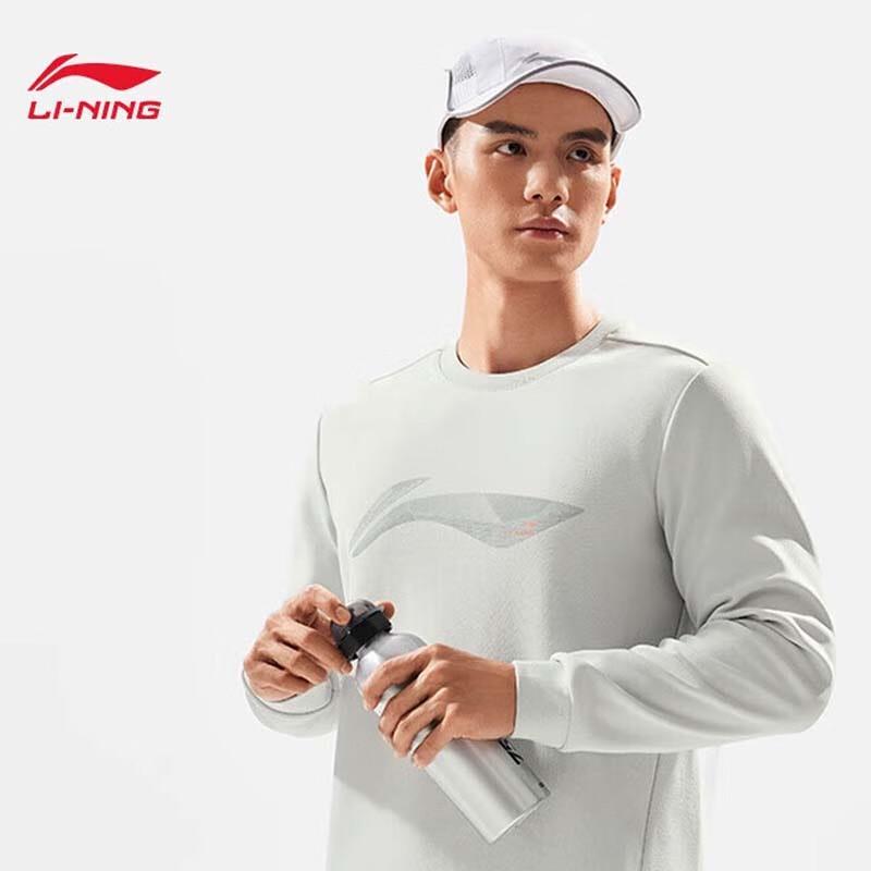 LI-NING Men s Versatile Pullover Crewneck Sweatshirt AWDU567 M