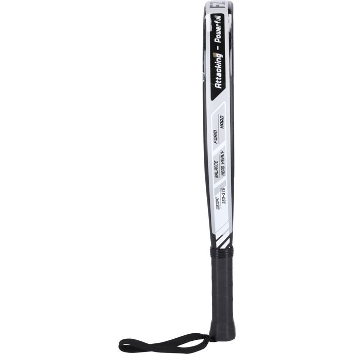 Padel-Schläger - FZ FORZA - Brace Spin - Gewebtes 18K-Graphit - 3D-bedruckte Oberfläche - Weicher EVA-Schaum - Runde Form - Schwarz