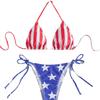 Neuer Sexy Geteilter Damen Badeanzug Bunter Schnür-Dreieckstaschen Bikini