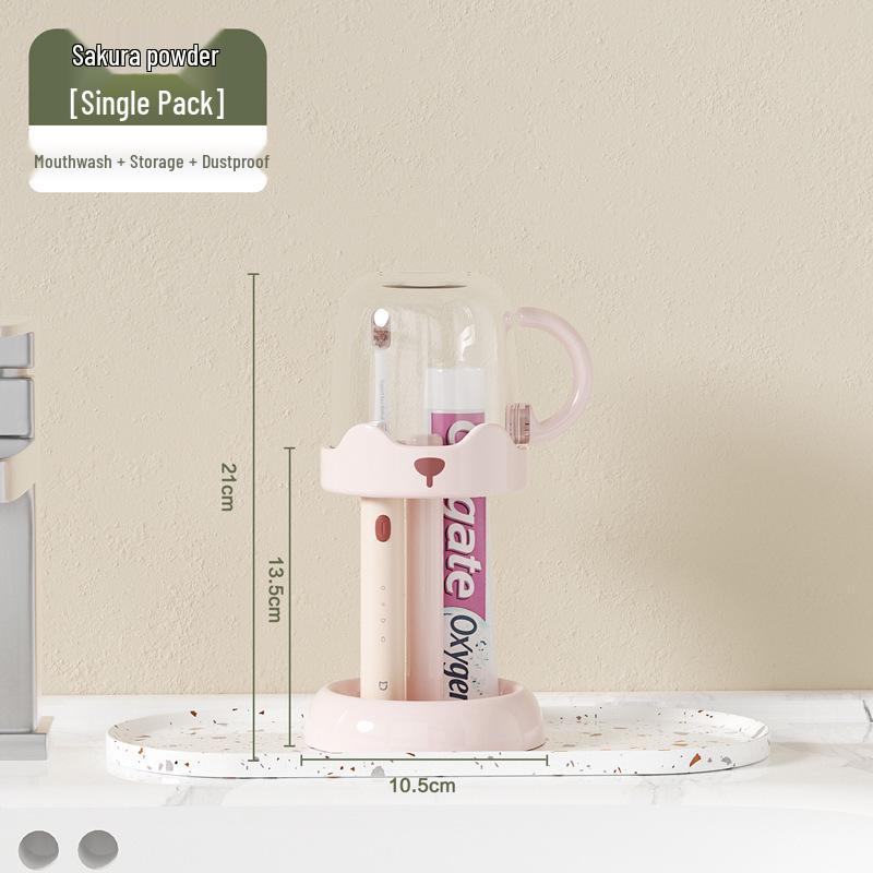 Mold-Proof Toothbrush Holder & Washbasin: Cute, Food-Grade Student Dormitory Cup with Drainage