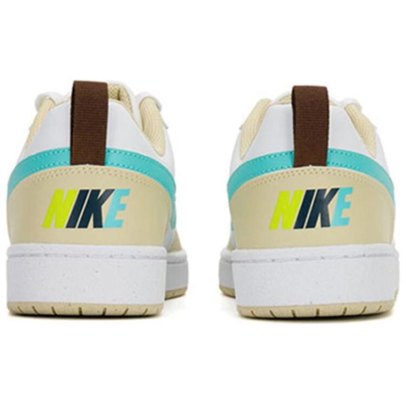 Nike Court Borough COURT BORO Slip Resistant Abrasion Resistant Low top Kids' Skateboarding Shoes Yellow White Sneakers HM3726-731