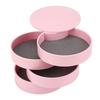 Rotatable Jewelry   4 Layers 360 Degree Rotation Dustproof Round Jewelry Box with Lid for   Household