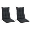 Hochlehner Seat Cushions 2 Pcs Black Oxford Fabric
