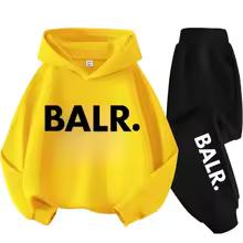 Herbst Warm New York Letter Cool Grafikdruck Kinder Langarm Hoodie + Hose Anzug 2er Set Sweatshirt Junge Mädchen Kind Sportbekleidung