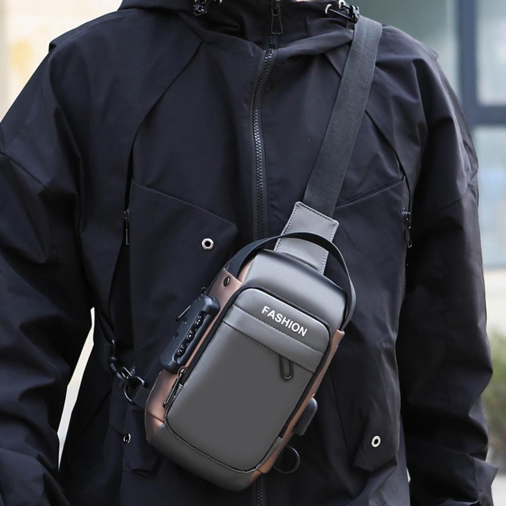 Men Anti Theft Chest Bag Shoulder USB Charging Crossbody Package School Short Trip Messengers Gym Men's Sling Sports Pack 2026