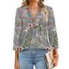 Camisas de Manga 3/4 Heley para Mujer Moda Verano Blusas Ropa para Vacaciones en la Playa