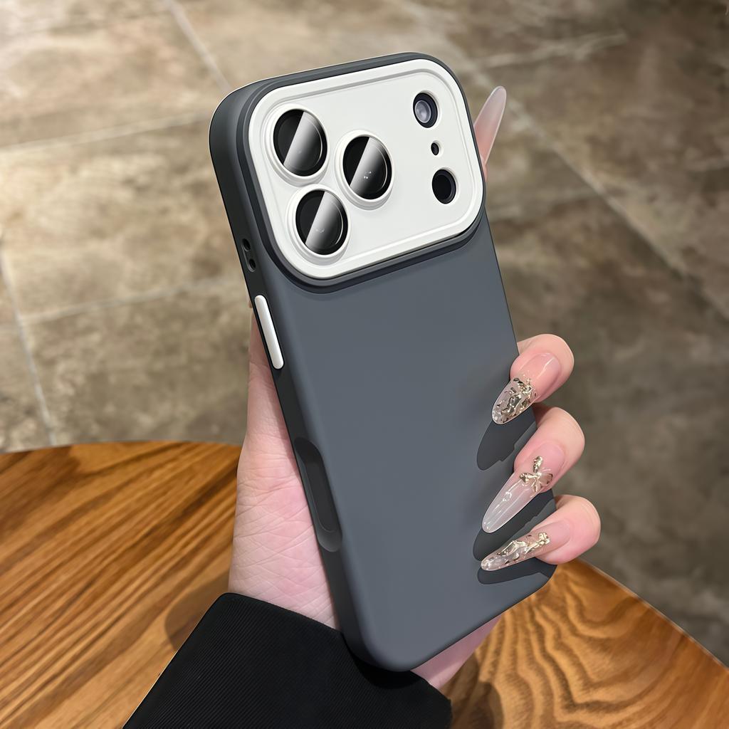 Camera Protect Case for iPhone 17 Air 16 15 14 Plus 13 12 11 Pro Max Candy Hit Color Silicone Soft Matte Shockproof Cover