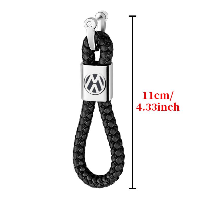 Luxury Leather Car Logo Keychain New Metal/Leather Car Styling Keychain For VW Jetta Golf Passat Touran Polo Key Accessories Nq5