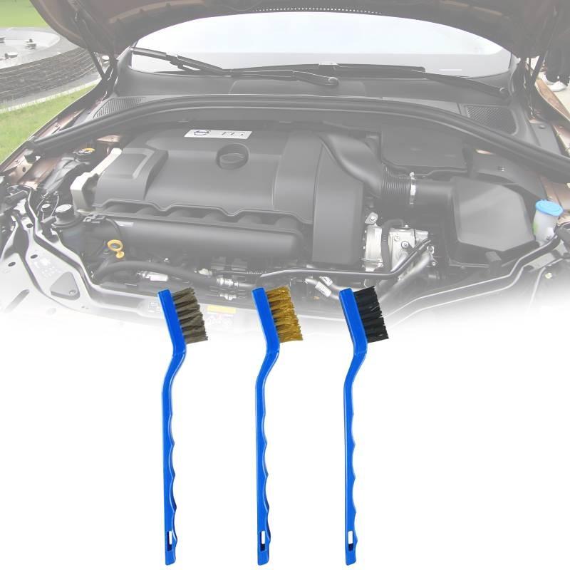 Cleaning 3pcs Engine Brushes Multifunction Metal Cleaner For Car Tools Supplies