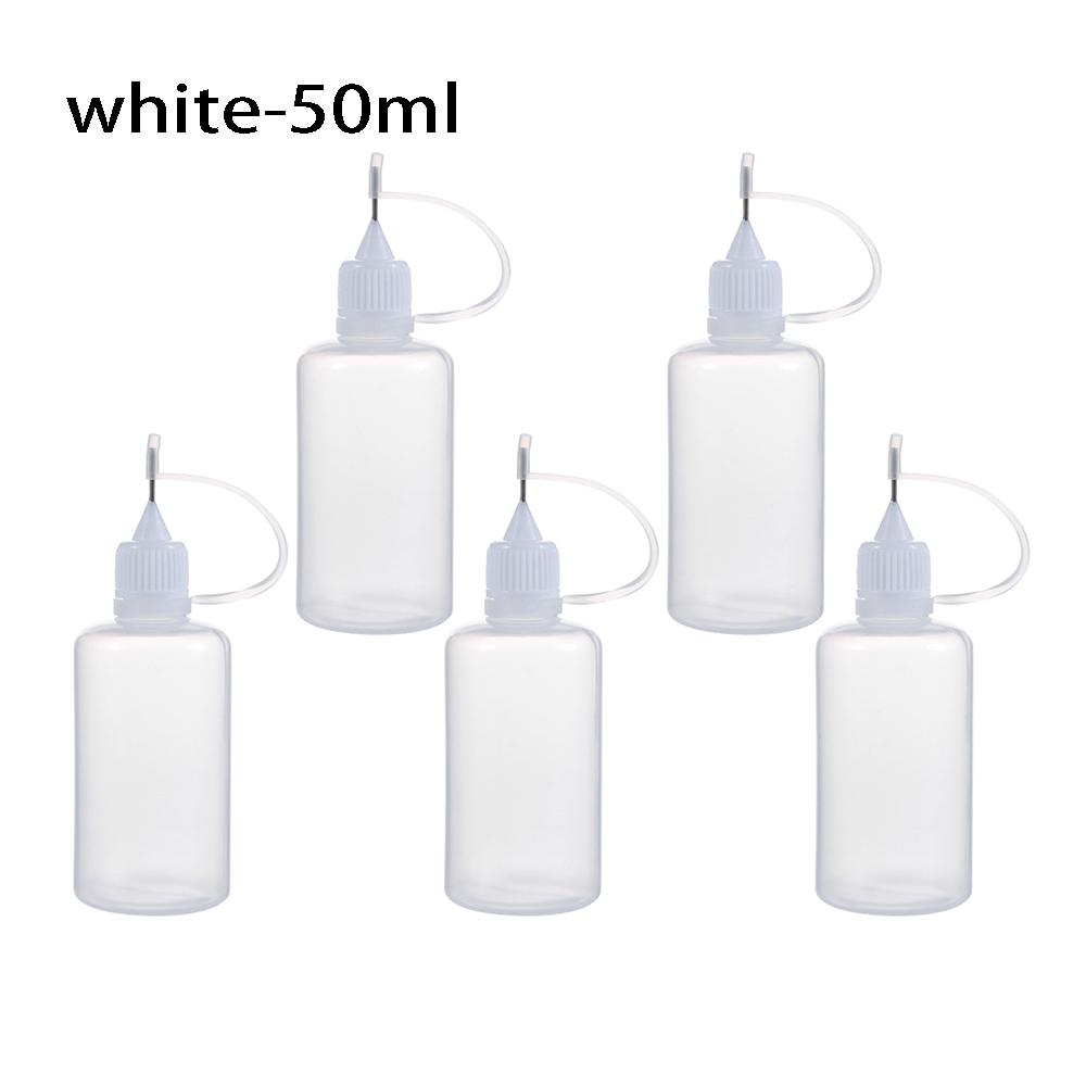 5pcs/set 5/10/20/30/50/100ML Needle Tip Glue Applicator Bottle for Paper Quilling DIY Scrapbooking Paper Craft Tool