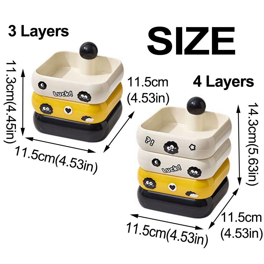 3/4 Layers Jewelry Storage Holder 360 Degree Rotating Necklace Storage Container  Home Use