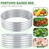 2Pcs 3X3X1.5 Ft Round Galvanized Raised Garden Bed Kit Silver Outdoor Planter Garden Bed Metal Raised Box for Fruits Vegetables