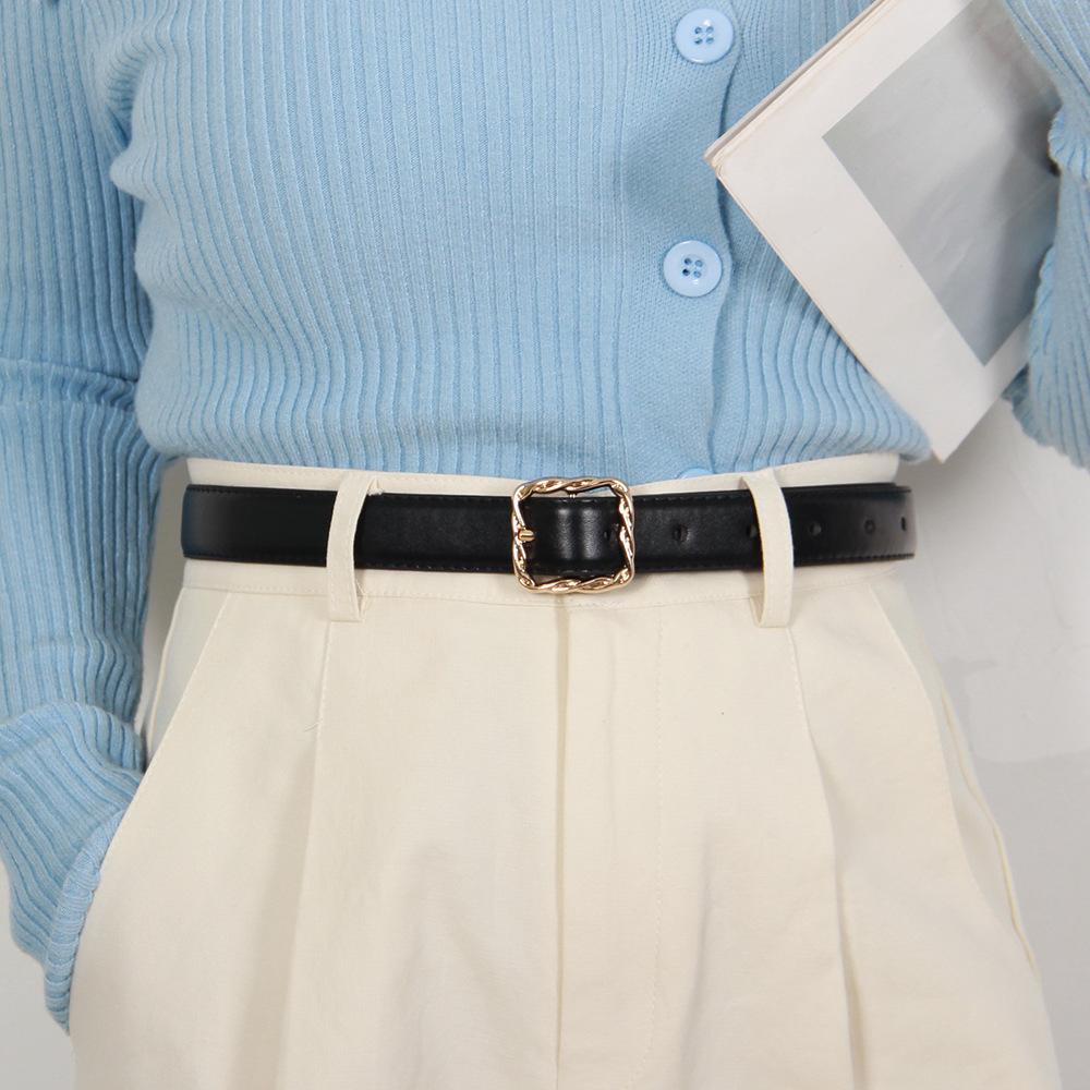 Korean-Style Women's Buckle NS-Style Minimalist Belt Trendy and Fashionable Casual and Everyday Pin-Buckle Denim Belt for Women