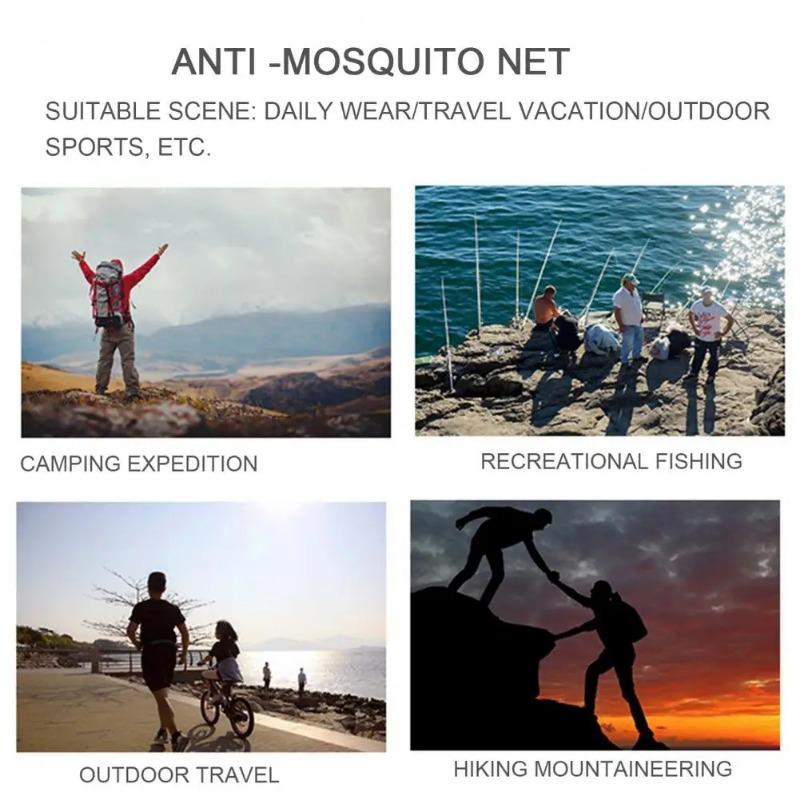 Mosquito-Proof Veil Breathable Fabric Outdoor Mosquito Net Clear View Easy Wear Fishing Camping Garden Insect Shield Net