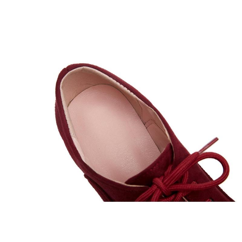 British Style Women's Boots Ankle Short Boots Women's Front Lace Up Bare Boots Winter Plush 7CM Square Heel Front Tie WomenShoes