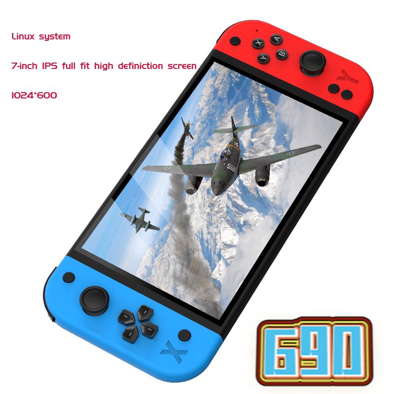 G90 7inch 64GB 4000mAh portable handheld game console arcade high-definition For PSP/PS1 nostalgic retro TV Gaming Controller