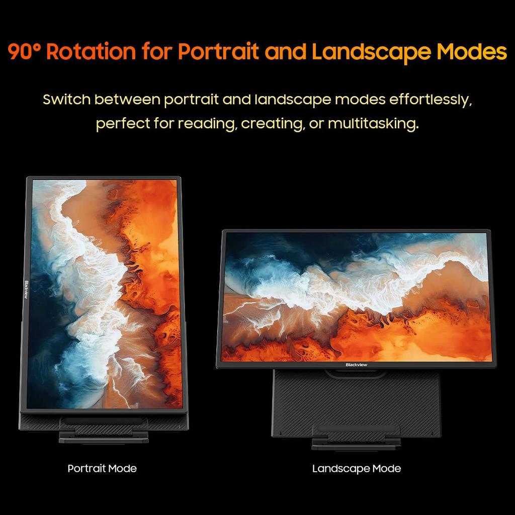 Blackview Table 10 Portable Monitors, 23.8inch FHD+ TÜV SUD 100Hz IPS, 80W Reverse Charging Support, Built-in BOX Speaker