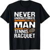 Tennis Shirt Old Man With Racquet Tees Men Dad Grandpa Gifts T-Shirt