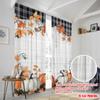 2pcs,2D Plane Printing Curtain Popular AutumnPumpkinsFest Polyester Fabric (without Rod) Decorations Outdoor Use for Various