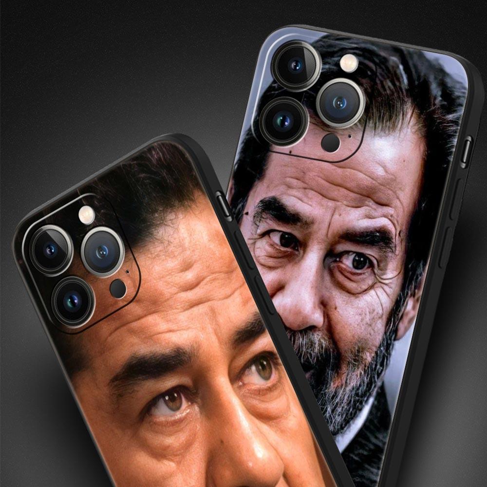 Arabic Iraq Saddam Hussein Phone Case For iPhone 17 16 15 Pro Max 11 12 13 14 7 8 Plus SE 2020 X XR XS Cover Soft Black