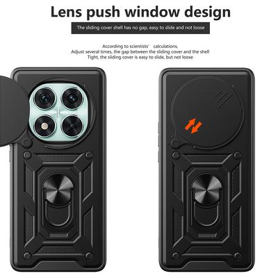 Huse pentru Xiaomi Redmi Note 14 Pro 5G/Poco X7 5G cu Capac Glisant pentru Cameră, PC+TPU, Suport, Husă Telefon