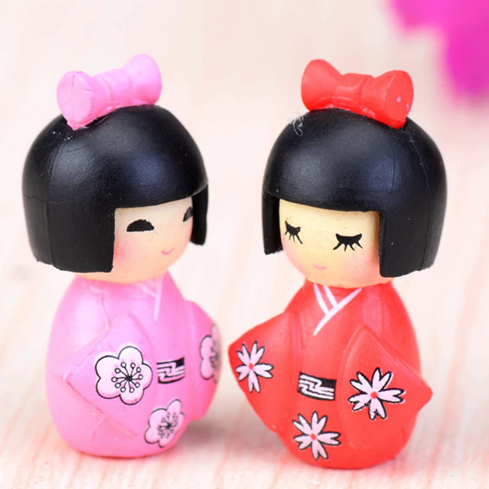 BESTOYARD Japanese Kimono Kokeshi Perfect as a Gift for Souvenirs from Small Tabletop Home DIY 10 Pieces and Dolls, Dolls, Foreigners, Japan,