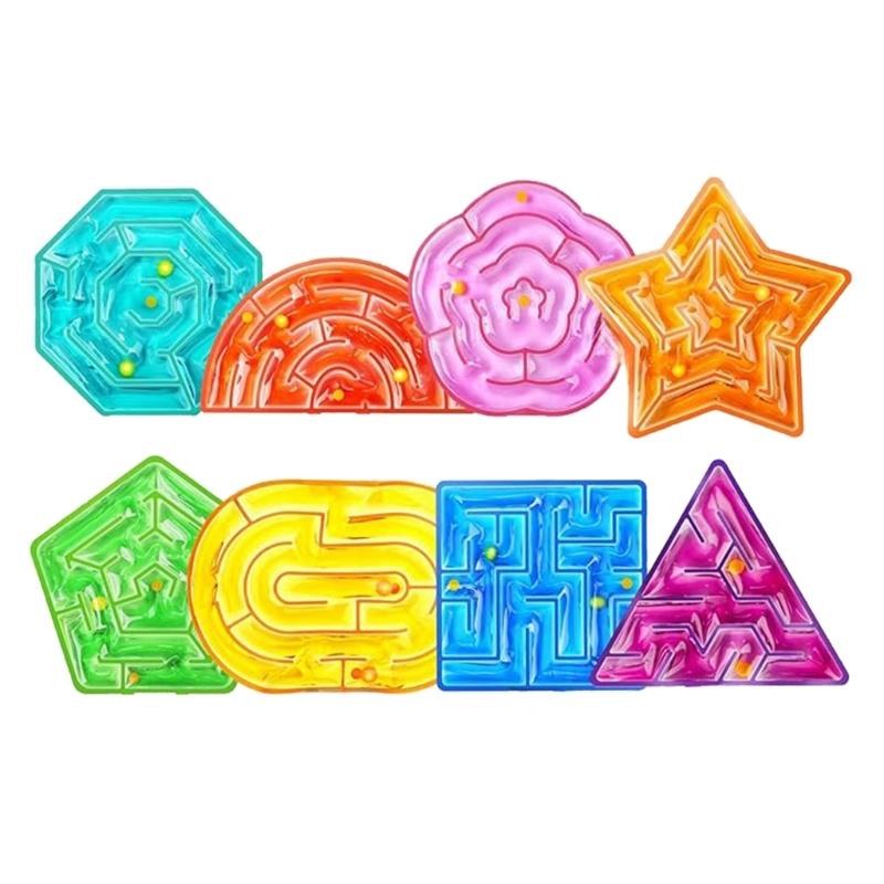 

8PCS Educational Sensory Squeeze Toy For Children Emotional Regulation Texture Play Walking Bead Maze Activity Playset 1