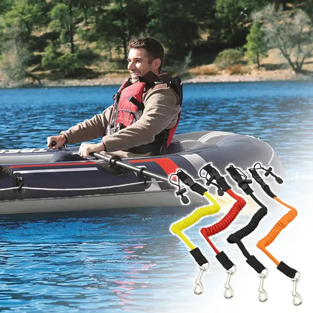 Kayak Paddle Leash Wear-resistant Kayak Canoe Stretchable Kayak Paddle Camping Tent Leash Adjustable Paddle Holder Tool Lanyard