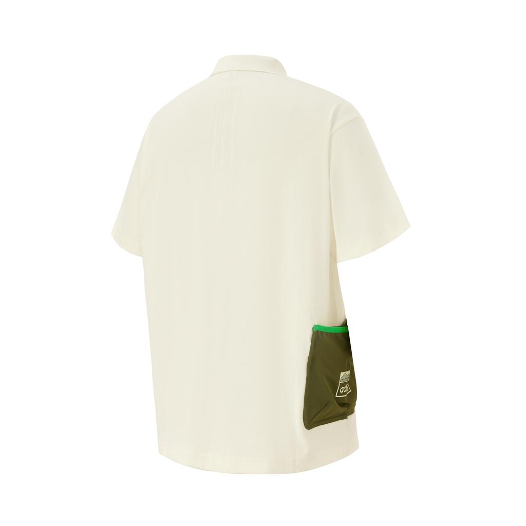 Adidas Comfortable Fashionable Versatile Short Sleeve Polo Shirt Unisex Tops Off-White JI6026