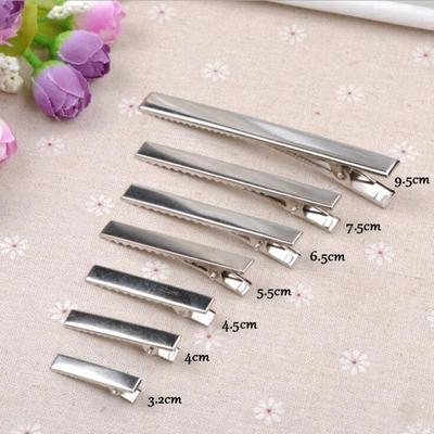 Trendy Unisex 20Pcs Handicrafts Flat Metal Single Prong Hair Clip Fashion Alligator Clips Hairpin DIY Barrette Hair Accessories Bows