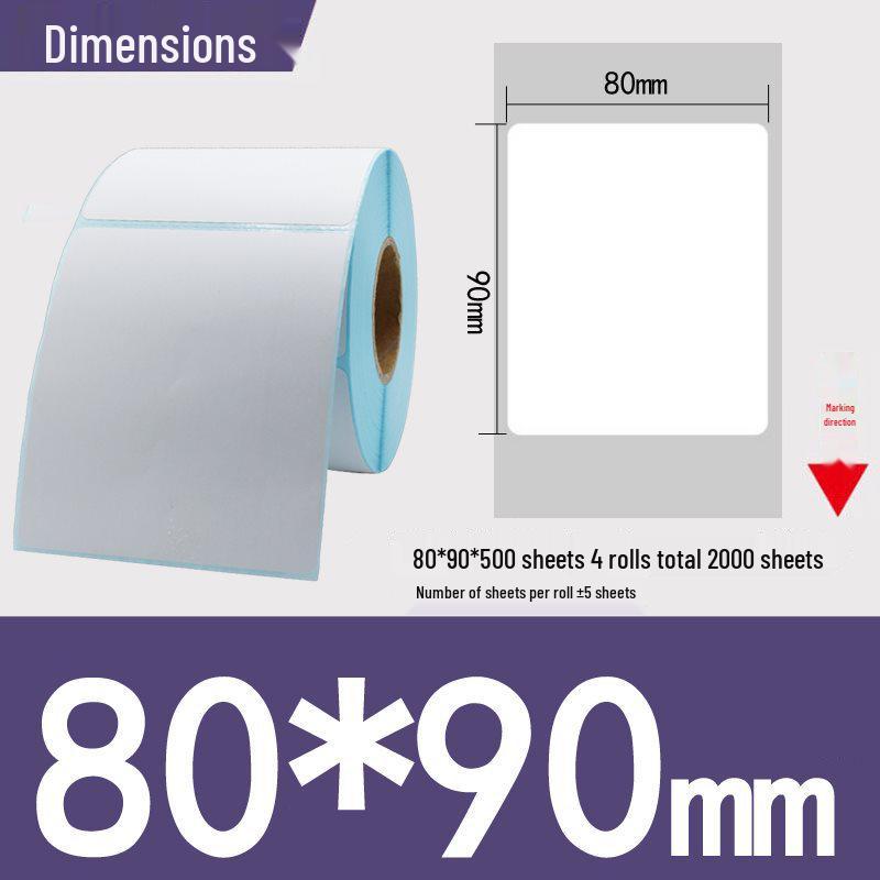 Thermal Self-Adhesive Barcode Print Labels for Logistics and Supermarket Scales (Sizes: 100 To 20)