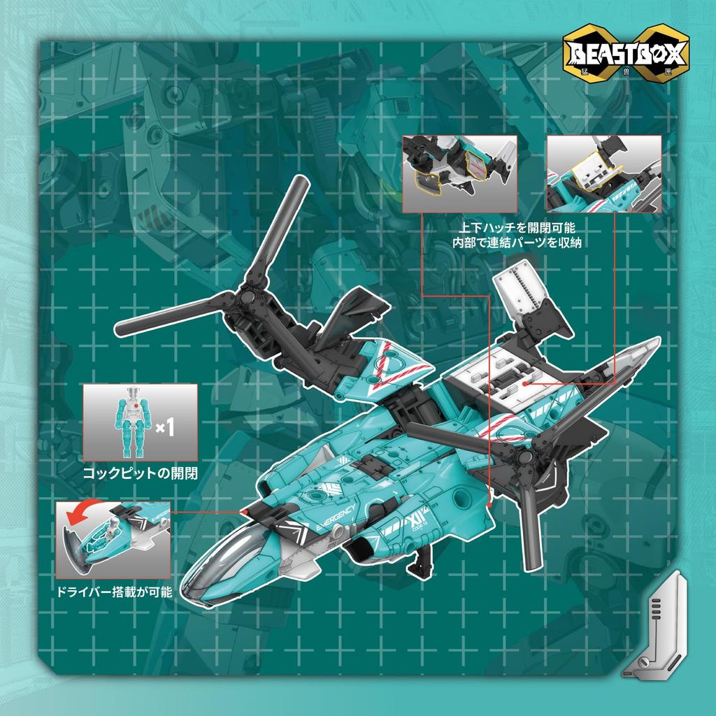 52TOYS BEASTBOX INFINITY Series IB-15 AMTS PATAGONA "Patagona" Transforming Figure, Combined Robot, Fully Transformable, 3 Forms, Rescue Team Robot